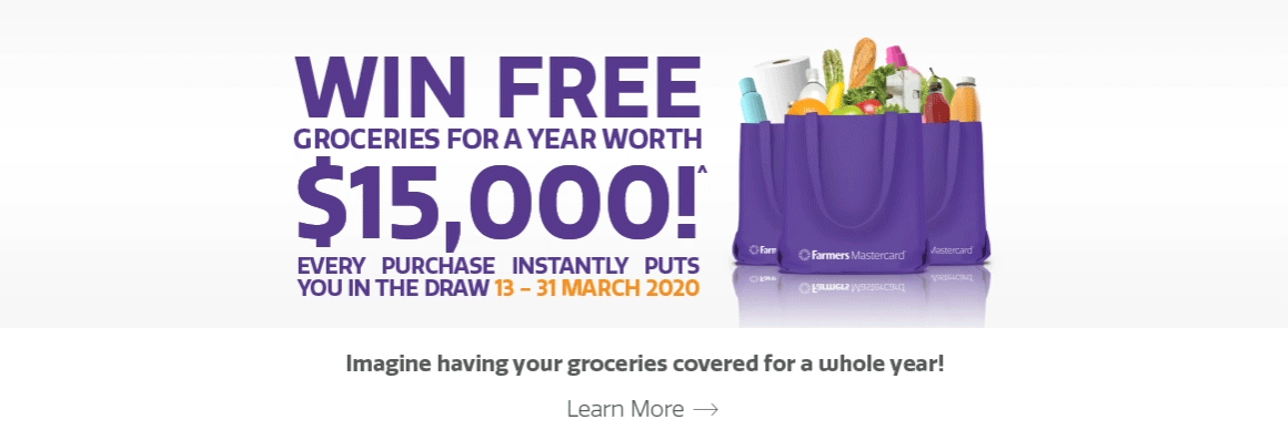 Win free groceries for a year with Farmers Mastercard!