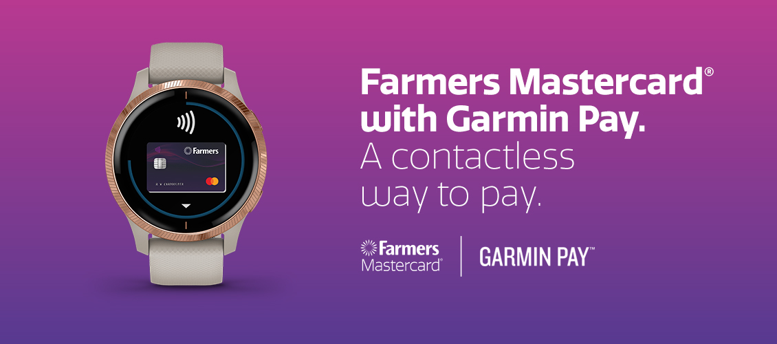 Farmers Mastercard® with Garmin Pay