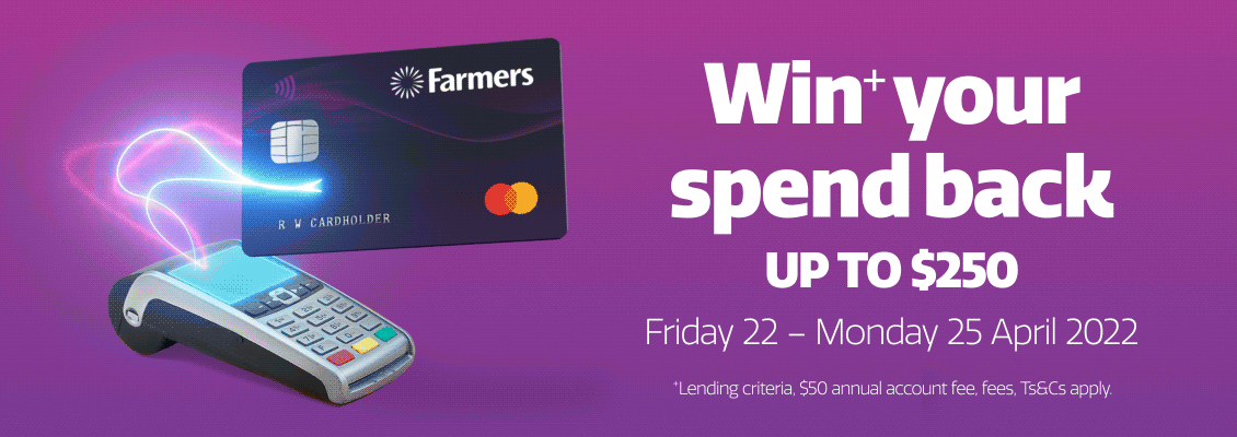 WIN+ back your weekend spend (up to $250) Every purchase from Friday 22 April to Monday 25 April 2022 is a chance to win+!