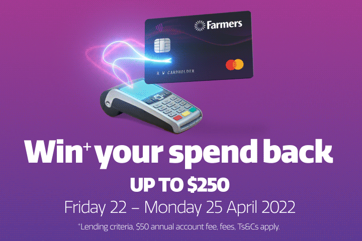 Win+ your long weekend spend back (up to $250) Every purchase from Friday 22 April to Monday 25 April 2022 is a chance to win+!