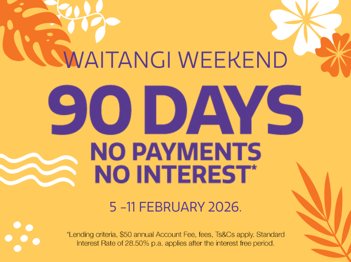 Enjoy 90 days no payments, no interest*