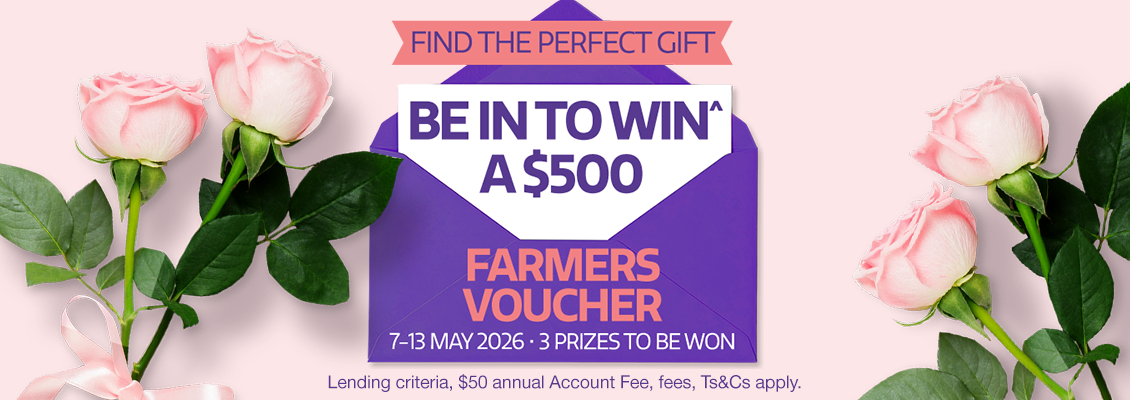 Be in to win^ a $500 Farmers gift voucher this Mother's Day.