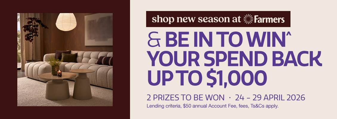 Be in to win^ your spend back up to $1,000.