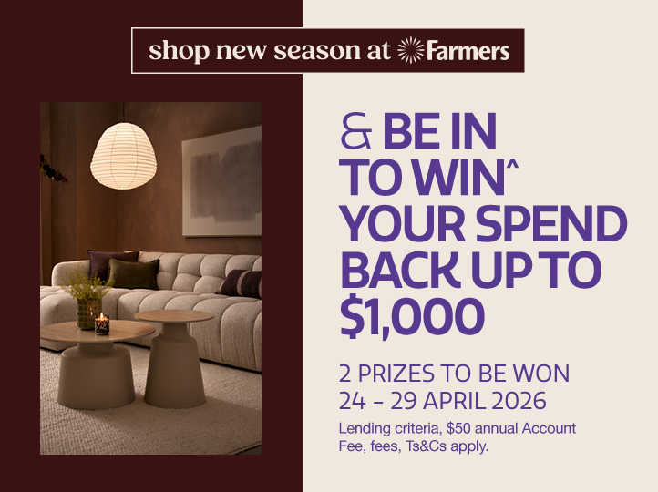 Be in to win^ your spend back up to $1,000.