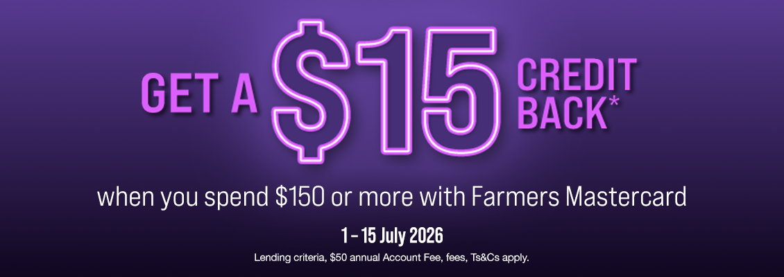 Get a $15 Credit back*