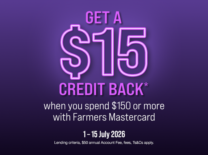 Get a $15 Credit back*