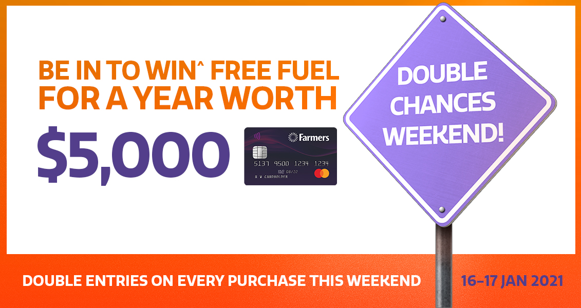 Double chances to WIN^ free fuel for the whole year worth $5,000! Double Chances to WIN^ free fuel for the whole year worth $5,000!