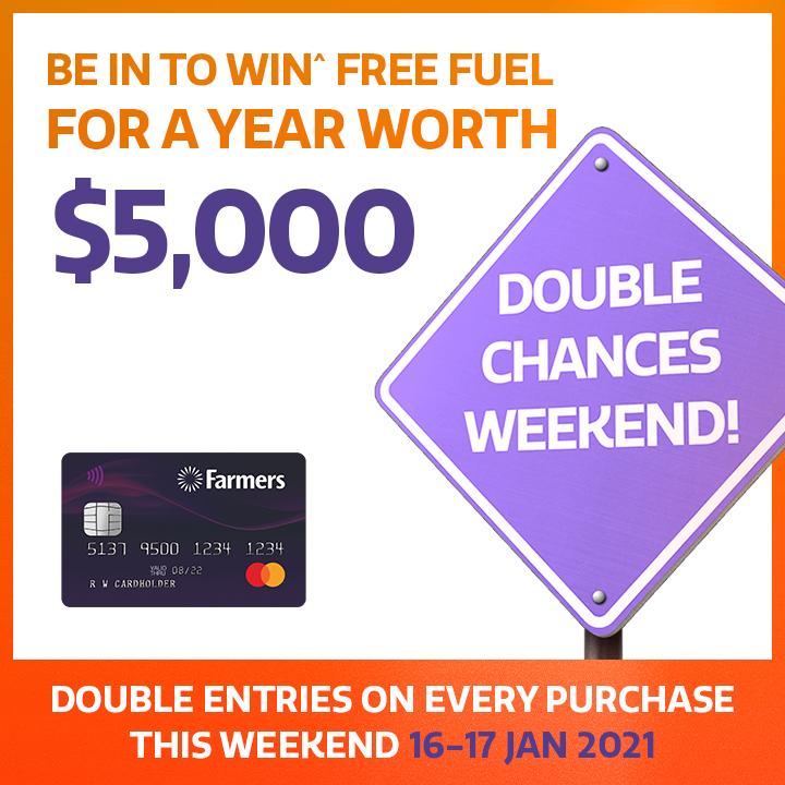 Double Chances to WIN^ free fuel for the whole year worth $5,000! 