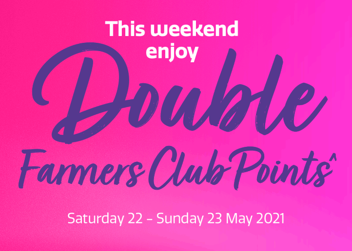 Double Farmers Club Points^ Double Farmers Club Points^