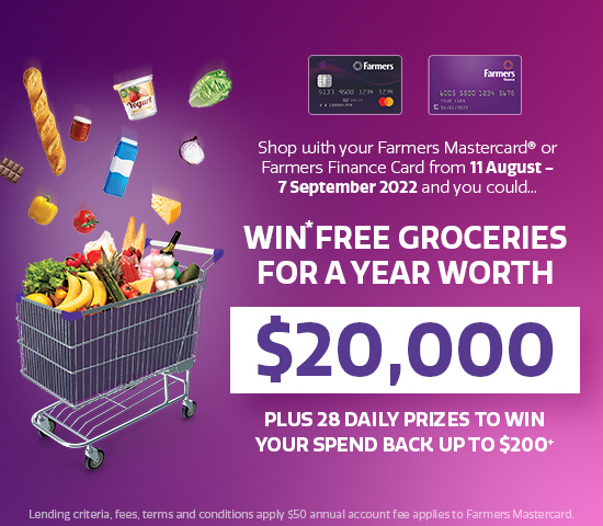 WIN* free groceries for a year worth $20,000!