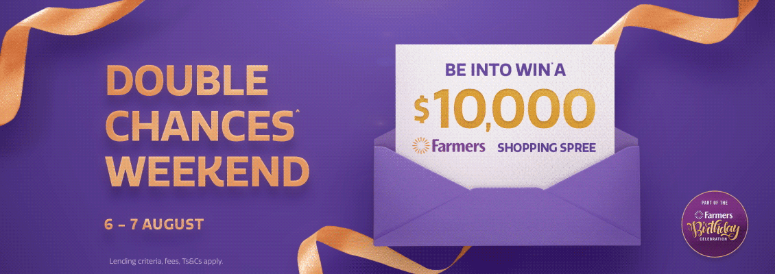 Double^ chances of winning $10,000* this weekend Plus be in to win $200 credit back every day+