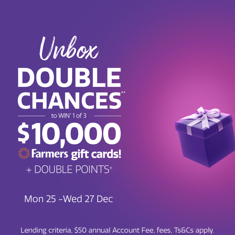 Unbox double chances to be in to win $10,000 Farmers gift card