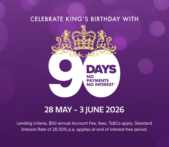 90 days no payments, no interest*.