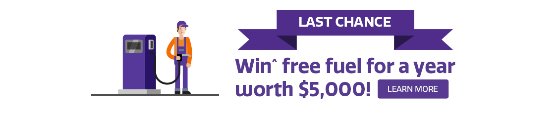 WIN^ free fuel for the whole year worth $5,000!
