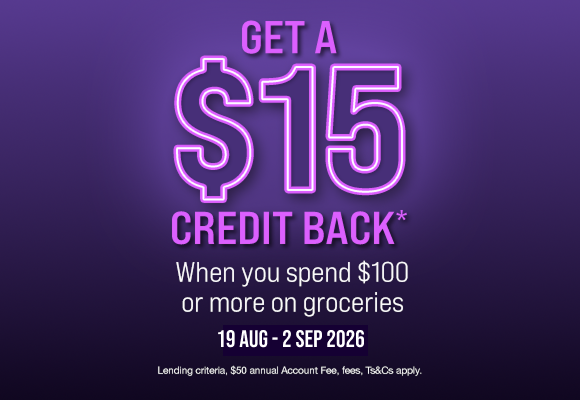 Get a $15 Credit back*