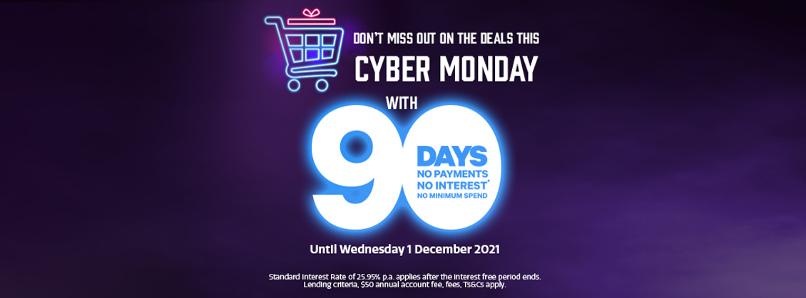 Cyber Monday 90 days no payments no interest