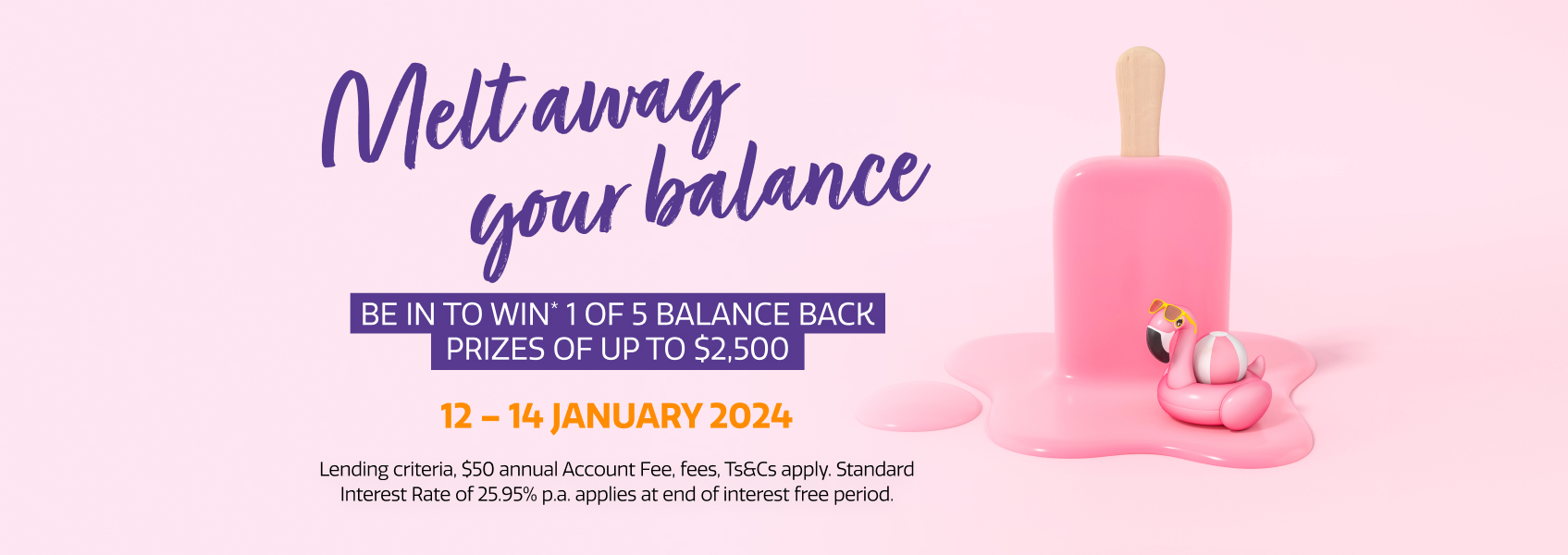 Double** chances to win* your balance back, up to $2,500 