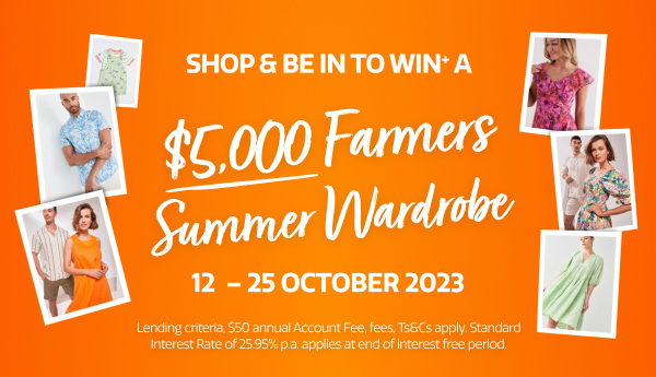 Be in to win+ $5,000 on a new look at Farmers?